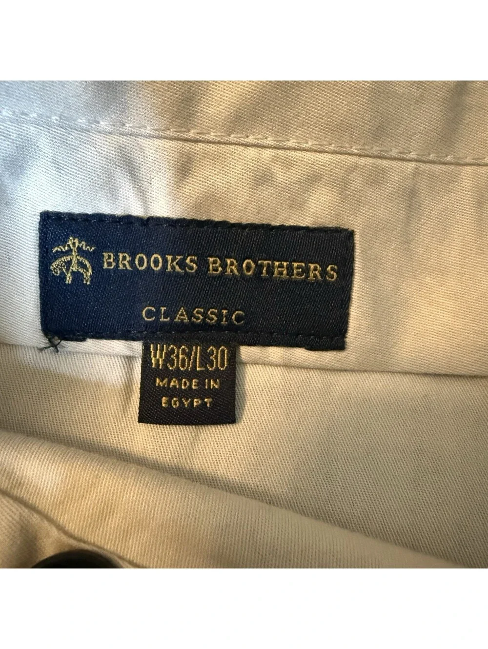 Brooks Brothers Mens Classic Fit Wool Blend Pants 36x30 Navy Stretch